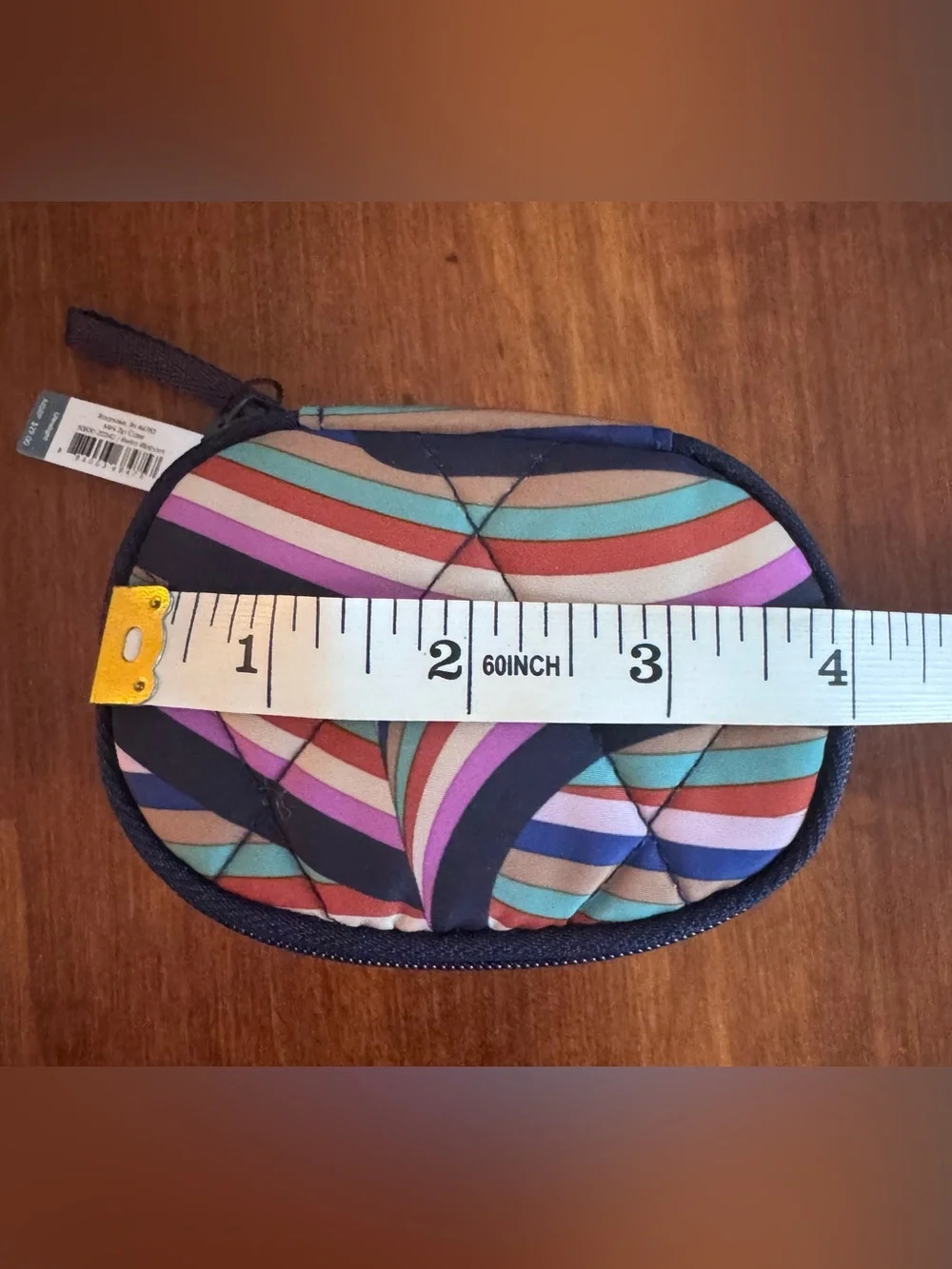 Vera Bradley Quilted Striped Mini Zip Case